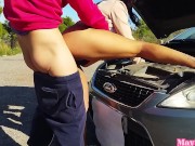 creampie profundo después del sexo al aire libre con mi amigo