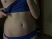 Showing off my pretty body in the mirror