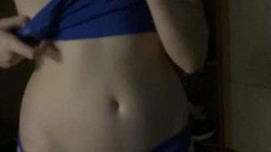 Showing off my pretty body in the mirror