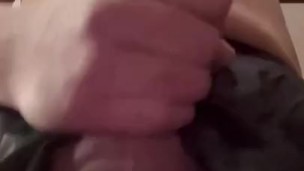 Sissy CD sucks dildo, quickly cums and eats own cum off of the dildo