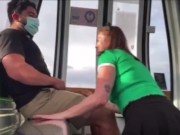 Mamada en Metro cable Medellin con una gringa 1/16