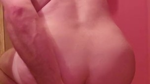 Riding my BBC dildo before bed