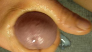 Super close up cumshot