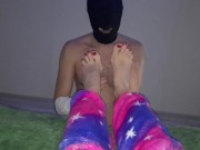 Slave gives foot massage before bed for Dominatrix Nika 11/16
