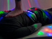 Dominatrix Nika tramples the body of a slave with bare feet 11/16