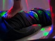 Dominatrix Nika tramples the body of a slave with bare feet 12/16