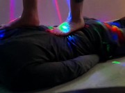 Dominatrix Nika tramples the body of a slave with bare feet 9/16