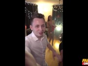 Xmas HouseParty goes wrong with college teens filming each other fucking on their phones - cheating redhead girlfriend! 1/16