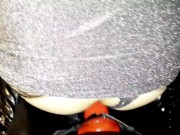 Dominatrix Nika fucks her feminized bottom in the ass. Pegging 9/16