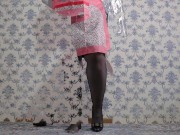 Mature BBW MILF with big saggy tits changes clothes. 14/16