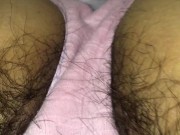 パンツの上からオナニー♡クリトリス責めまくりで染みを作ってイっちゃう剛毛素人【個人撮影】 13/16