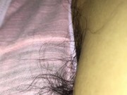 パンツの上からオナニー♡クリトリス責めまくりで染みを作ってイっちゃう剛毛素人【個人撮影】 16/16