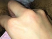 パンツの上からオナニー♡クリトリス責めまくりで染みを作ってイっちゃう剛毛素人【個人撮影】 7/16