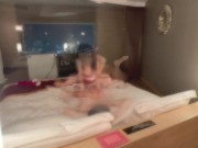 【個人撮影】Christmas🎄✨夜景の見えるホテルでサンタさんのコスプレをしたまりあと甘々中出しSEX♡Japanese amateur hentai ／日本人／素人カップル／おっぱい 15/16