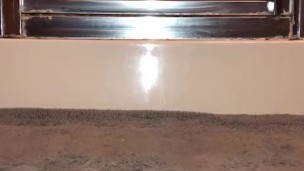Close Up Of My Feet On A Carpeted Bath Mat Before and After My Shower with Bonus Cum On Feet Finish