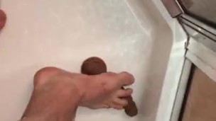 A Little Teaser For Pedalpumper To Imagine My Foot On His Cock While Using This Suction Cup Dildo