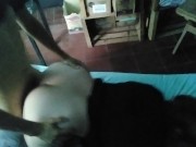Cogiendo en cuatro en colchon en el piso con mi novia