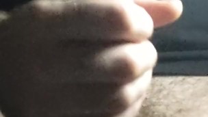 Christmas Eve tug during power outage moan and cum shot on shirt