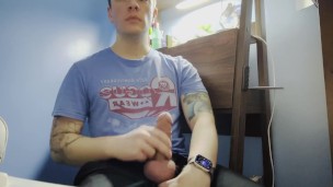 Christmas Jerk off PART 1 watch me stroke my massive cock and cum (subscribe to my OF for part 2)