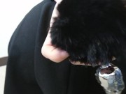 無修正 素人 人妻 アナル プラグ ローション 初体験 黒しっぽ 自己挿入 ウサギ first time anal - Screenshot 2 of 16 - Amateur Milf