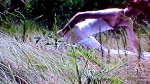 Old video Skinny Twink ass fucking dildos in a car park Potato cam