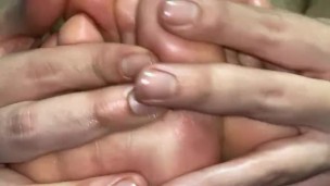 Oily toes, hairy dude. ASMR massage