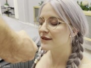 Fucked tight, sweet pussy of a beautiful,  elite slut and cum on face. Лучший секс. 16/16