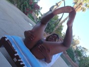 Sexy thick latina fingers her pussy outdoors by the pool 7/16