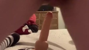 Ridding a dildo till I cum