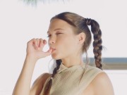 ULTRAFILMS Absolutely gorgeous Russian model Elizabeth T taking off all of her clothes and teasing 1/16