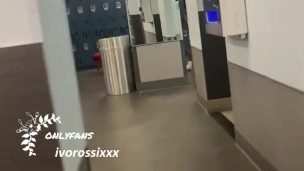 gym jerk off