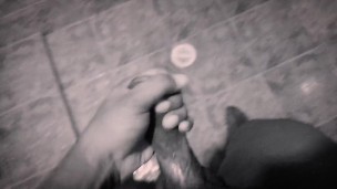 Cuming in the bathroom
