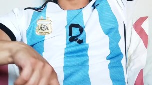 Hung argentinian jerking off