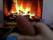 Jerking off by a calming fireplace INSTEAD OF vacuuming HAPPY NEW YEAR! 2/16