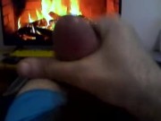 Jerking off by a calming fireplace INSTEAD OF vacuuming HAPPY NEW YEAR! 6/16
