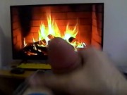 Jerking off by a calming fireplace INSTEAD OF vacuuming HAPPY NEW YEAR! 8/16