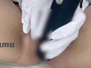 電マでおまんこトロトロ/// おまんこドアップ恥ずかしい/// 素人 オナニー Japanese Masterbation 6/16