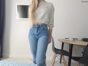 Stepsister offered coffee ☕️ but I tricked her into sex 😈 Сum in her tight pussy 💦 1/16