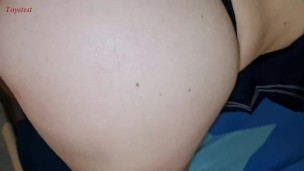 Japanese Stepsister are Crying After Too Big Monster Dick Sleeve