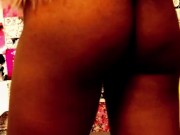 Black girl teen shows you her pussy outline and beautiful ass from behind 4/16