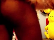 Black girl teen shows you her pussy outline and beautiful ass from behind 5/16