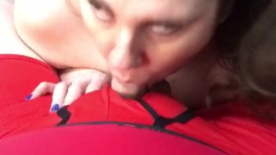 Cum loving pawg deepthroats cock 😍🤤🥵🔥