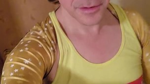 Athletic Jets Fan Troy Tires of His Thong & Gear to Reveal...