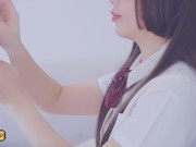 认真口交的妹妹最可爱了，没忍住口爆射了满嘴的精液。 9/16