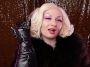 HandJob and "cum inside me" invitation: sexy MILF in fur coat, point of view POV video