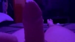 Coating my cock with cum from tenga