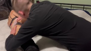 Stepsister fucks in Red Bottom Louboutin boots