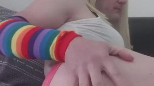 dildo sucking sissy shows her ass