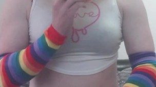 sissy practicing sucking dick