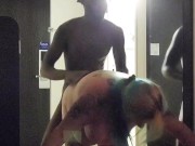 Hotel Maid Loses Balance Taking BBC